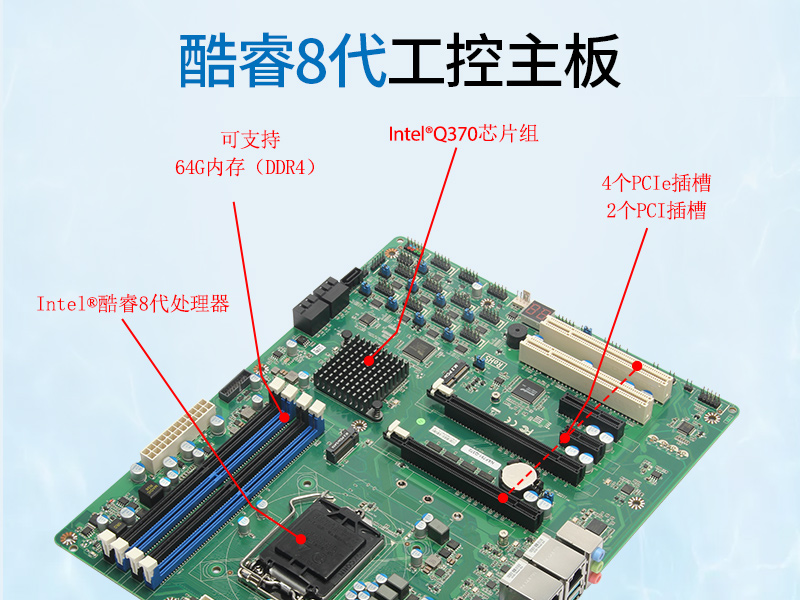 酷睿8代工控機(jī)|雙網(wǎng)口GPU工業(yè)電腦主機(jī)|DT-810E-JQ370MA