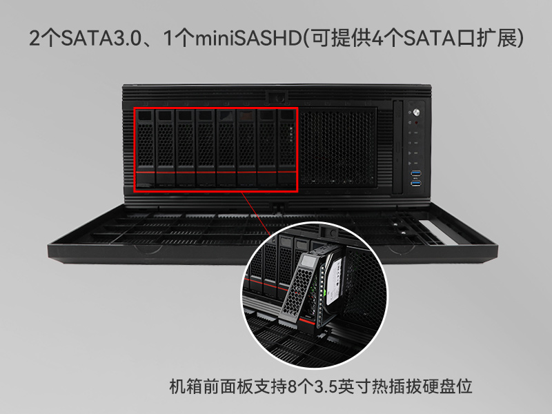 高性能4U機架式工控機-大數(shù)據(jù)運算工業(yè)主機方案|DT-46508-BC621MZ