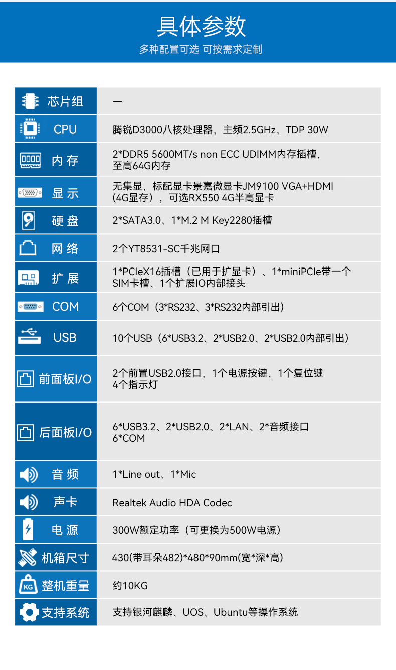 飛騰d3000北京工控機,麒麟/統(tǒng)信系統(tǒng)工業(yè)電腦,DT-610L-BD3KMC.jpg