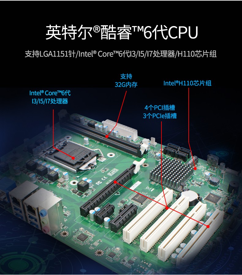 酷睿6代工控機(jī),4個(gè)PCI插槽,6個(gè)DB9串口,視頻分析主機(jī)方案.jpg